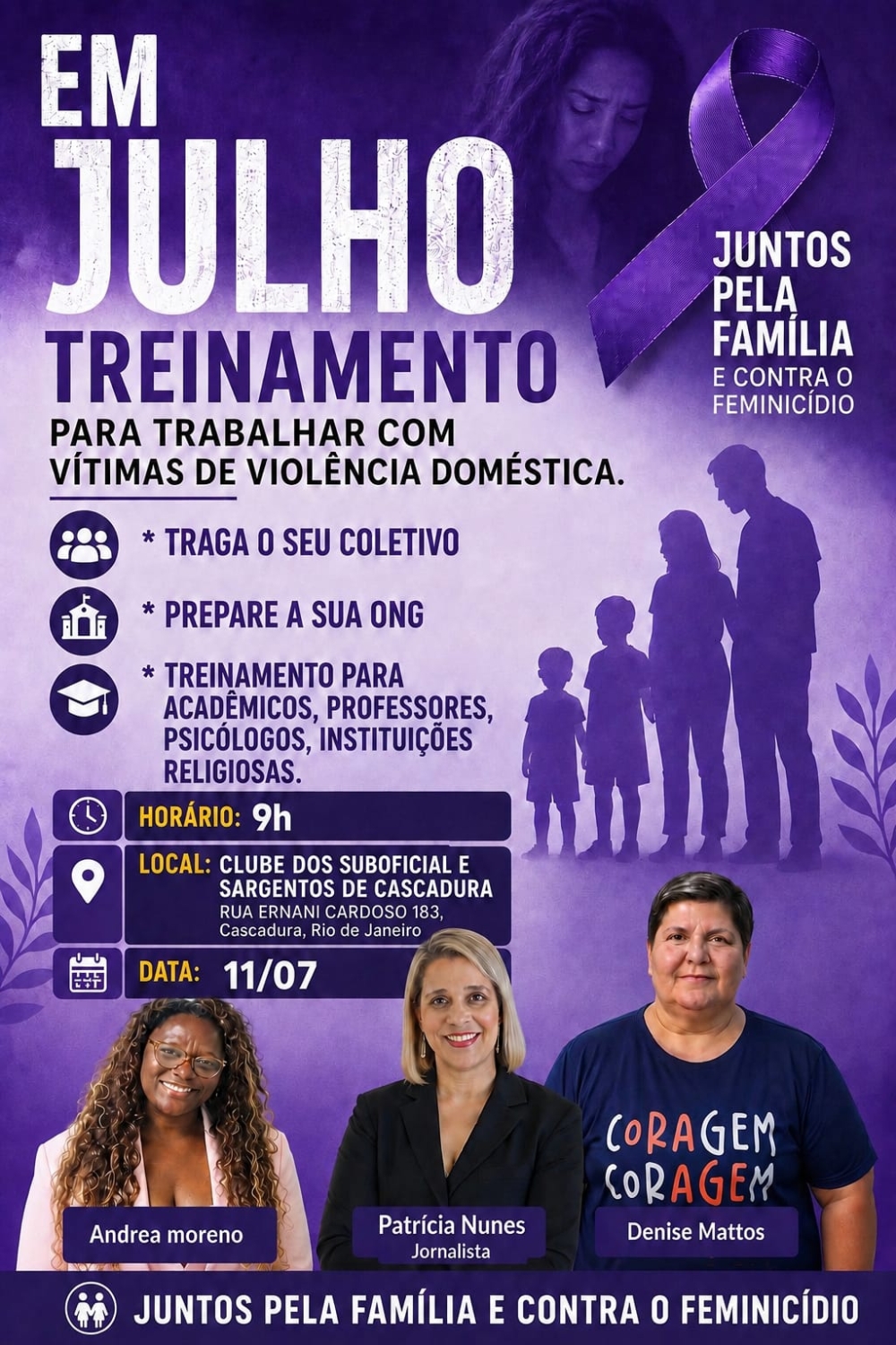 Mulheres líderes promovem treinamento para fortalecer atendimento a vítimas de violência doméstica no Rio