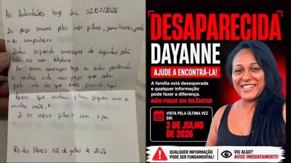 Ex-mulher do goleiro Bruno desaparece e deixa carta antes de sumir