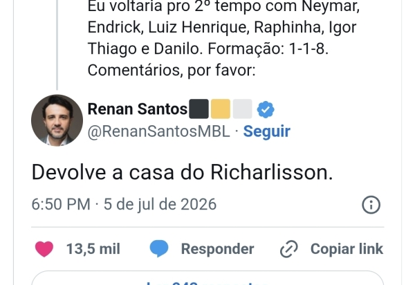 Mansão milionária em Angra dos Reis: a disputa que une Richarlison, Flávio Bolsonaro e a Justiça citada por Renan Santos
