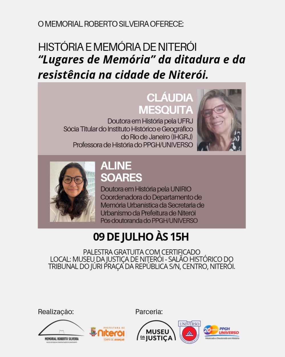 Memorial Roberto Silveira lança projeto 'História e Memória de Niterói' com ciclo de palestras gratuitas