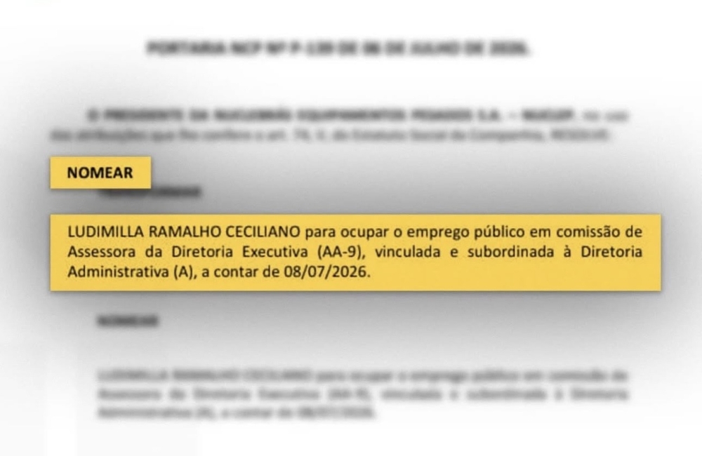Esposa de André Ceciliano é nomeada para cargo na Nuclep com salário de R$ 39 mil