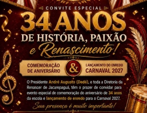 ALMOÇO DE ANIVERSÁRIO DA RENASCER DE JACAREPAGUÁ COM LANÇAMENTO DE SAMBA ENREDO PARA O CARNAVAL 2027