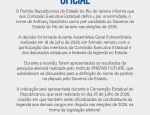 Anthony Garotinho vence disputa interna e será candidato do Republicanos ao governo do Rio; Marcelo Crivella virá ao Senado
