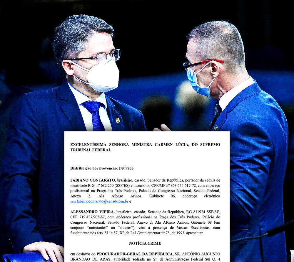 Senadores apresentam notícia-crime contra Aras por prevaricação