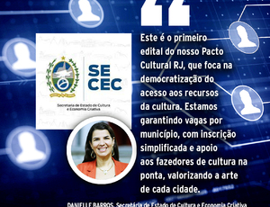 Governo do Rio lança edital 'Cultura Presente Nas Redes 2'