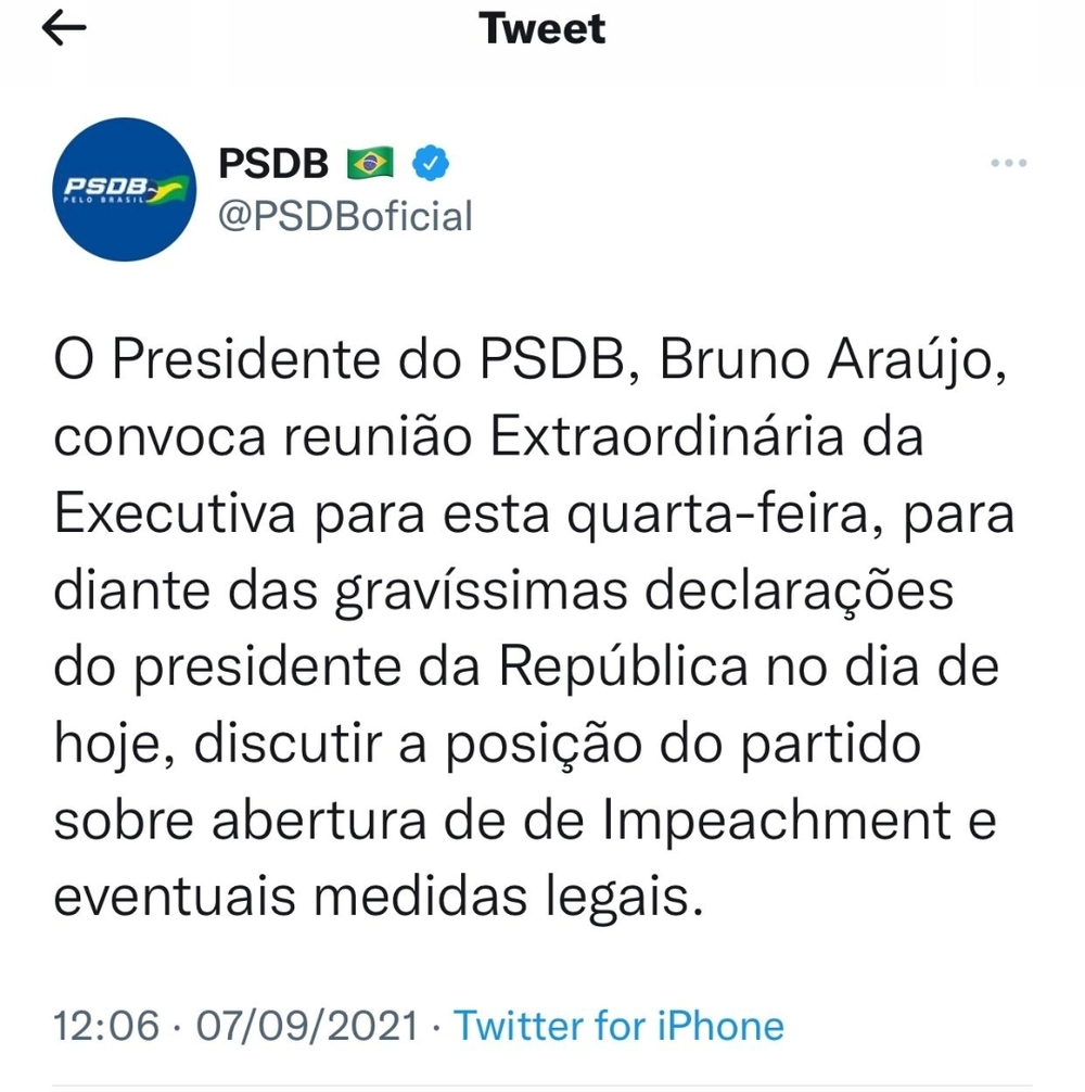 PSDB quer impeachment 