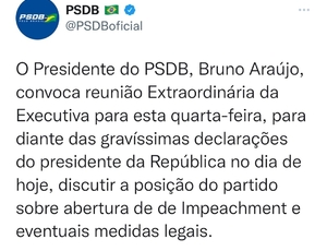 PSDB quer impeachment 