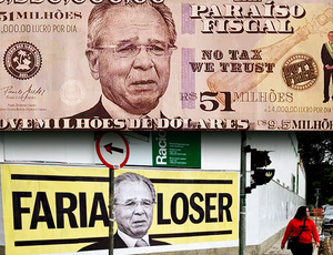 Guedes é escrachado também na Faria Lima, com nota de US$ 9,5 milhões