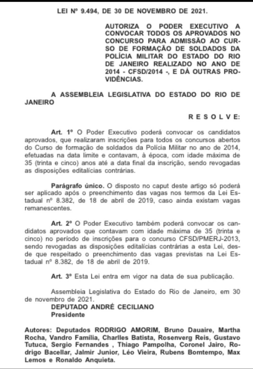 Alerj promulga convocação de aprovados no concurso de soldados da Polícia Militar