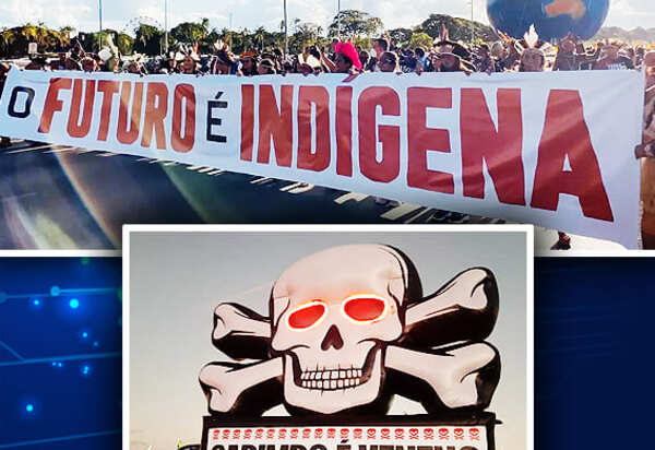 Indígenas marcham contra governo Bolsonaro e o Pacote da Destruição
