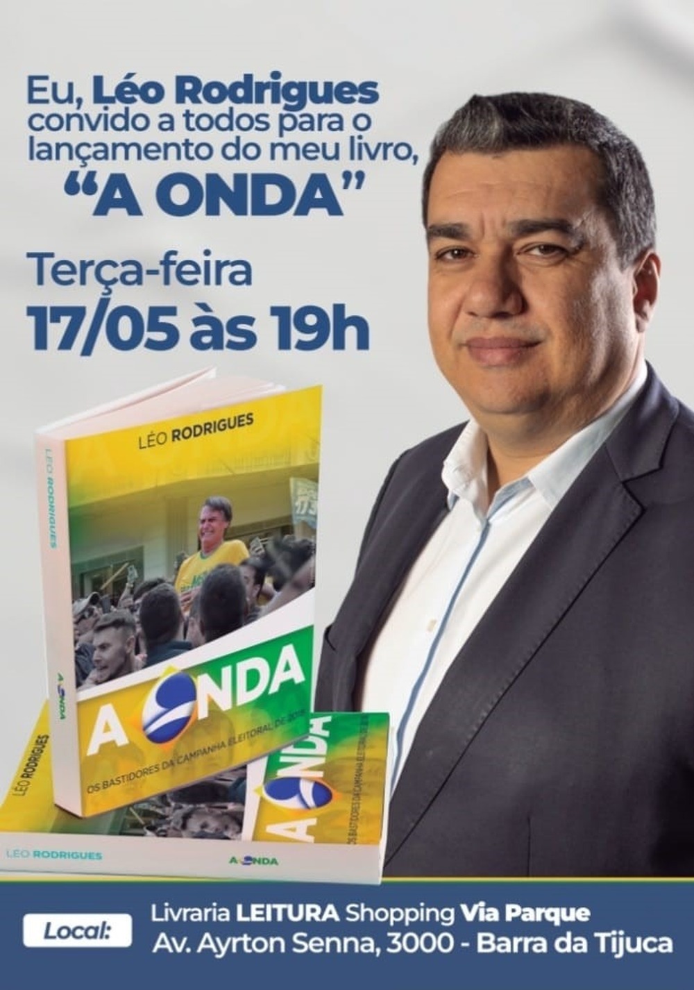 Léo Rodrigues Suplente de Flávio bolsonaro lança livro 