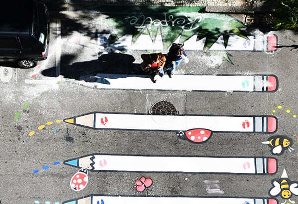 Niterói ganha faixa de pedestres com arte voltada para educação no trânsito