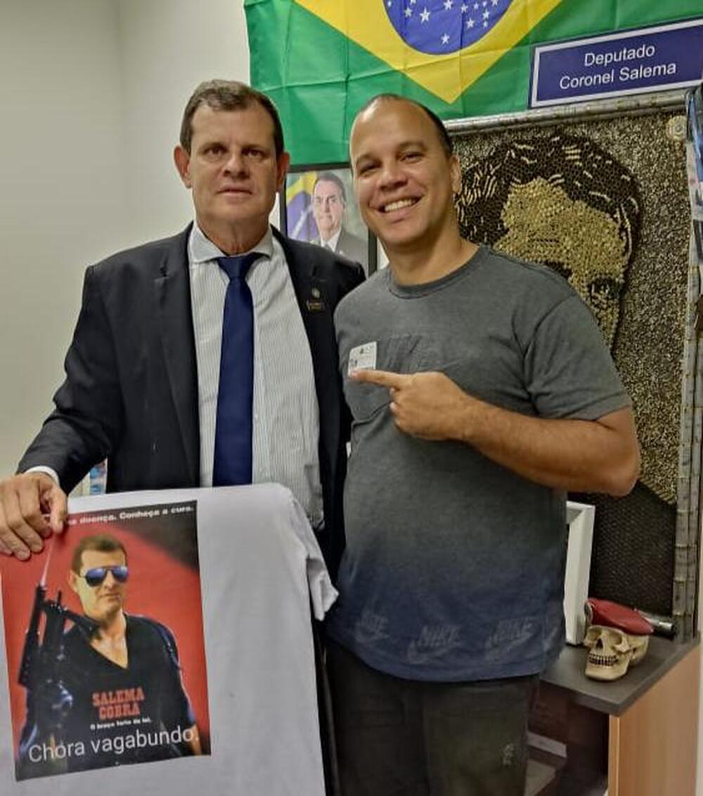Deputado Coronel Salema homenageia PM que salvou menina em praia do Rio