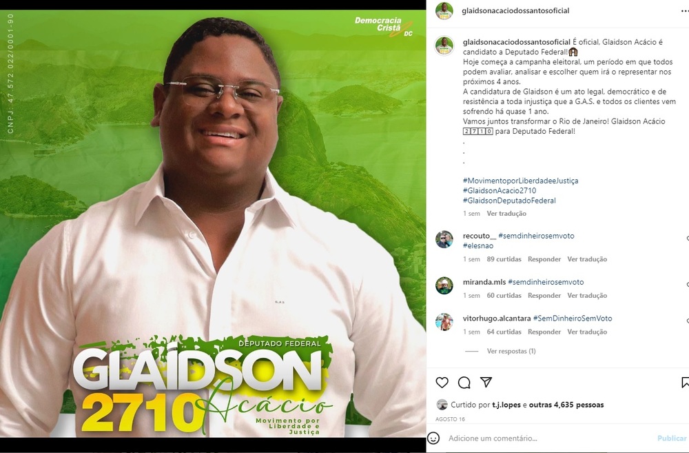 Glaidson dos Santos, o Faraó dos Bitcoins, tem candidatura barrada no TRE-RJ 
