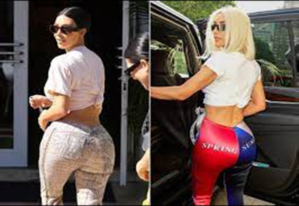 STAR: A top e milionária Kim Kardashian mostrou o bumbum reduzido em NY