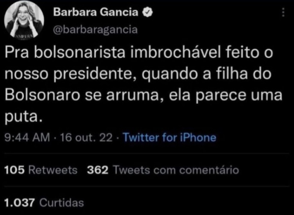 Jornalista da Folha chama a pequena Laura Bolsonaro de 'puta' em rede  social - Ultima Hora Online