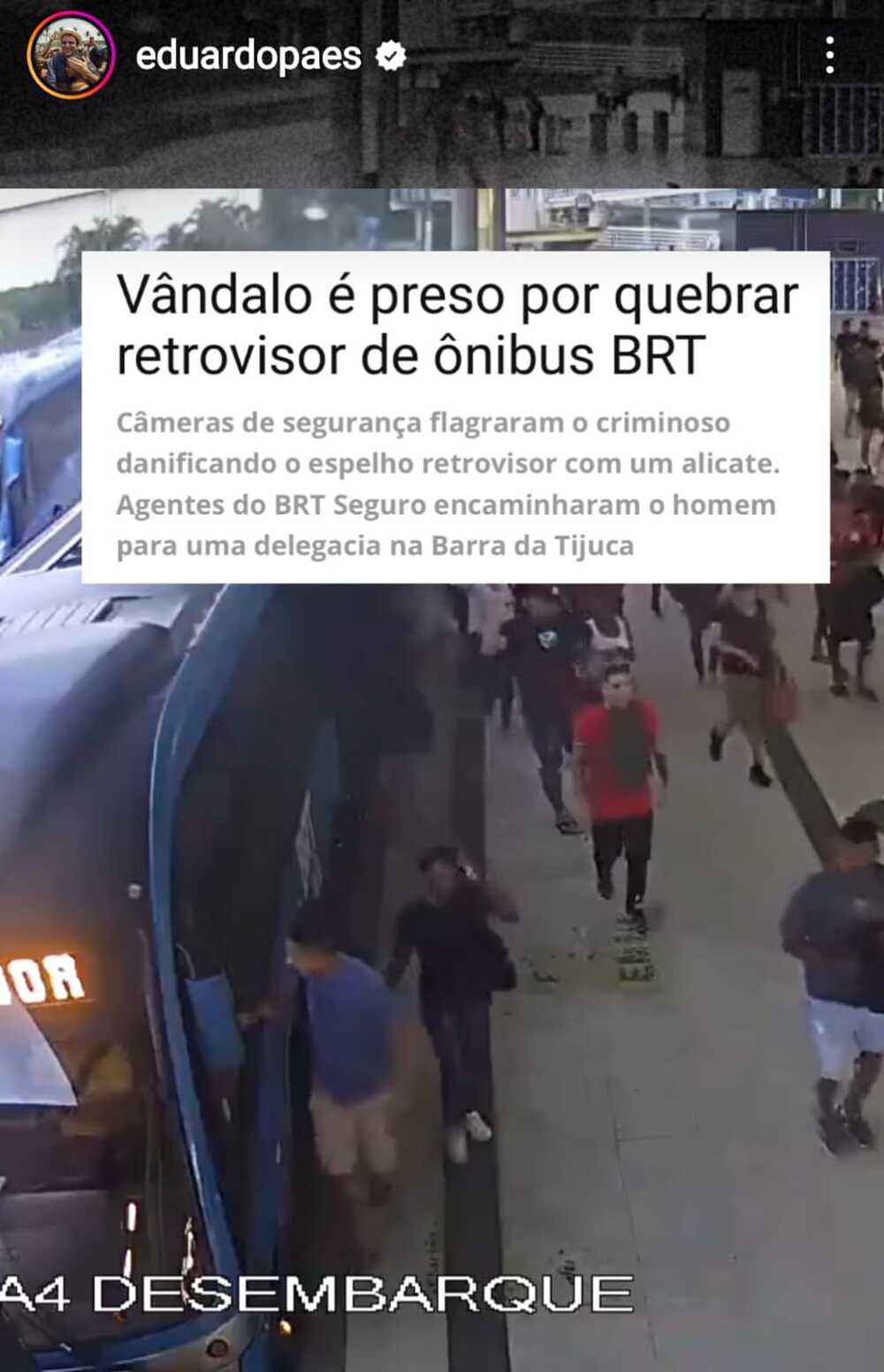 Prefeito chama de 'Imbecil' a vândalo revoltado e como devemos chamar o prefeito nervosinho que implantou o BRT?